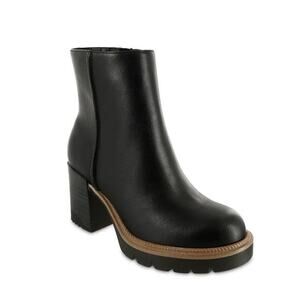 MIA Women's Nathan Black Tumble‎ Leather Chelsea Boot Size 8.5